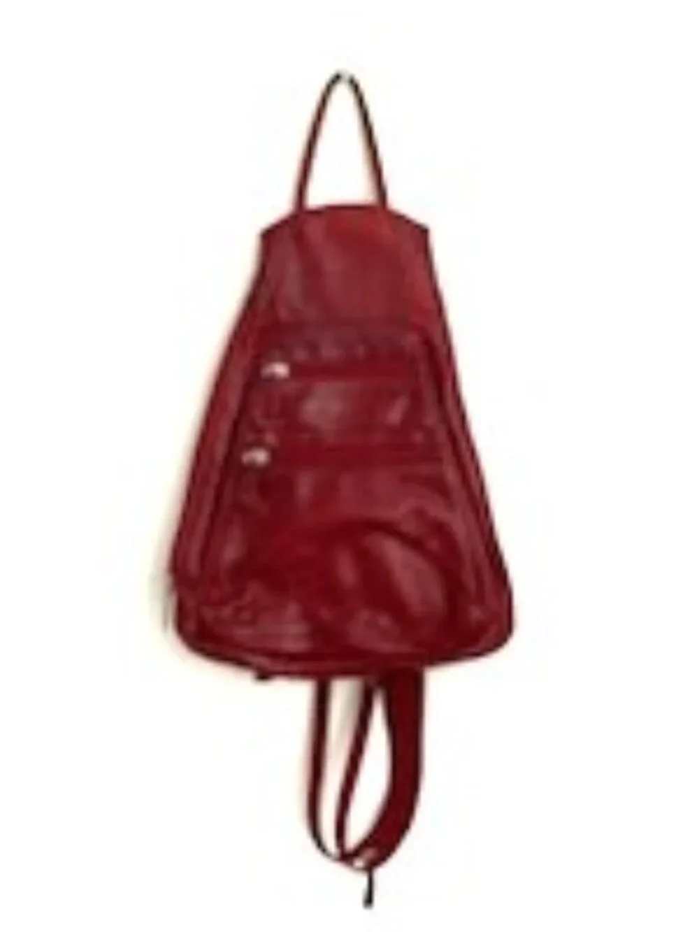 Mouvance‎ de Mova Red Leather Backpack Single or Double Adjustable Strap